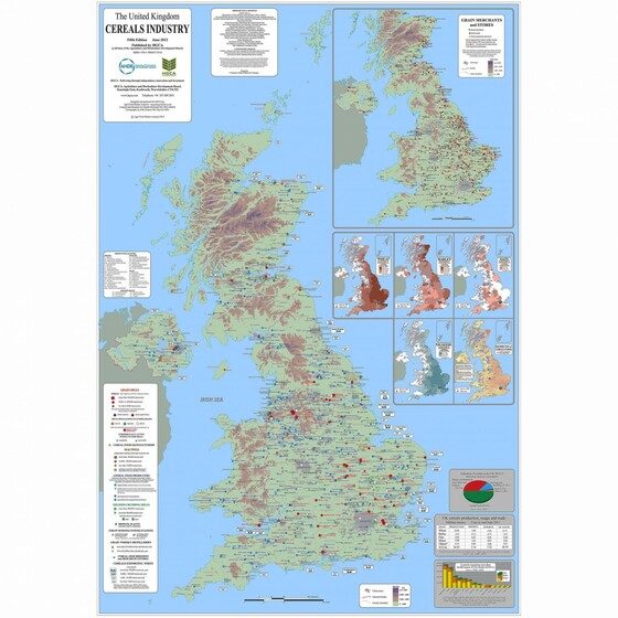 UK Cereals Industry Wall Map 2012